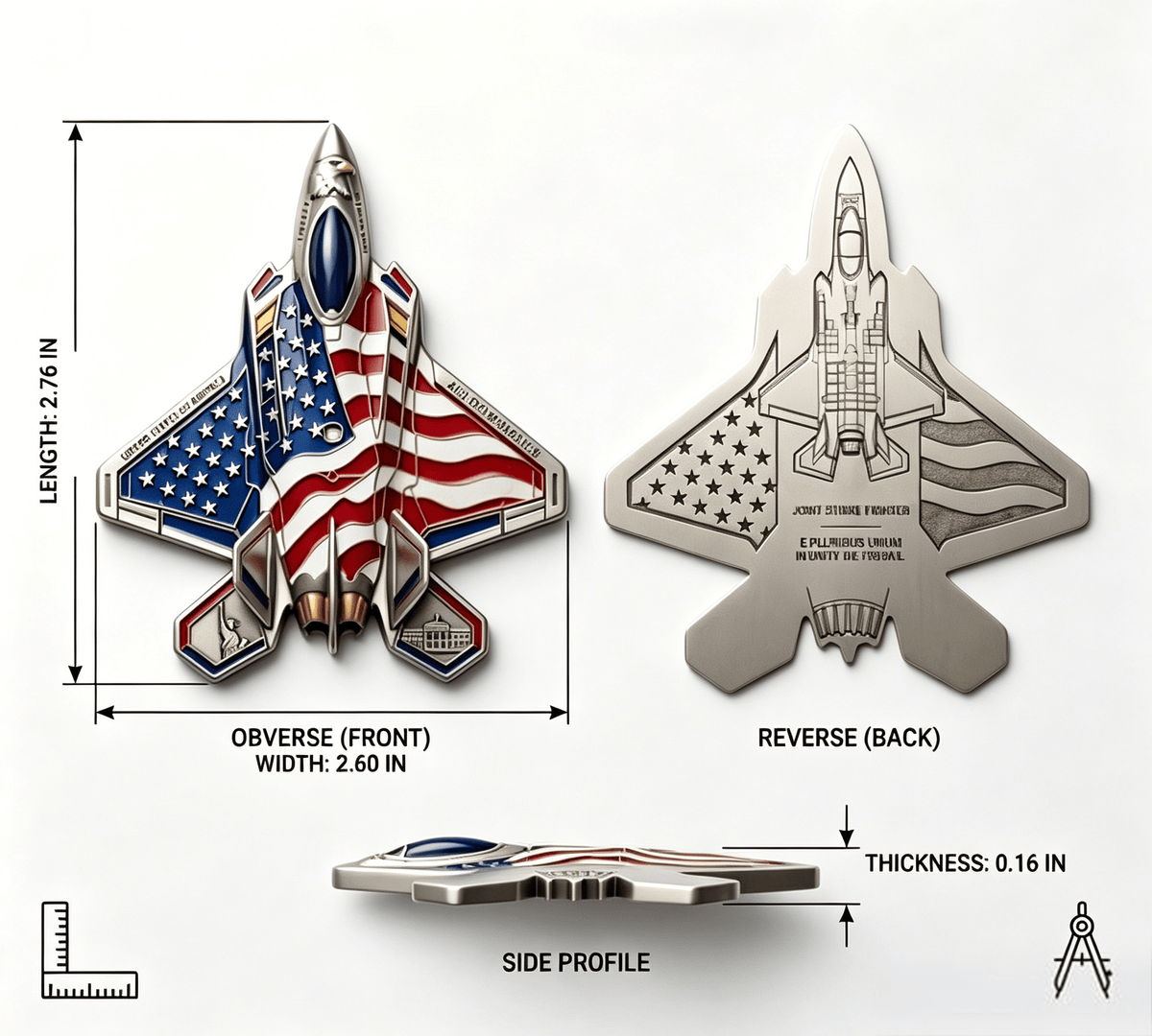 ✈️35th Anniversary Fighter Collector's Medallion - Limited Edition Metal Art🔥