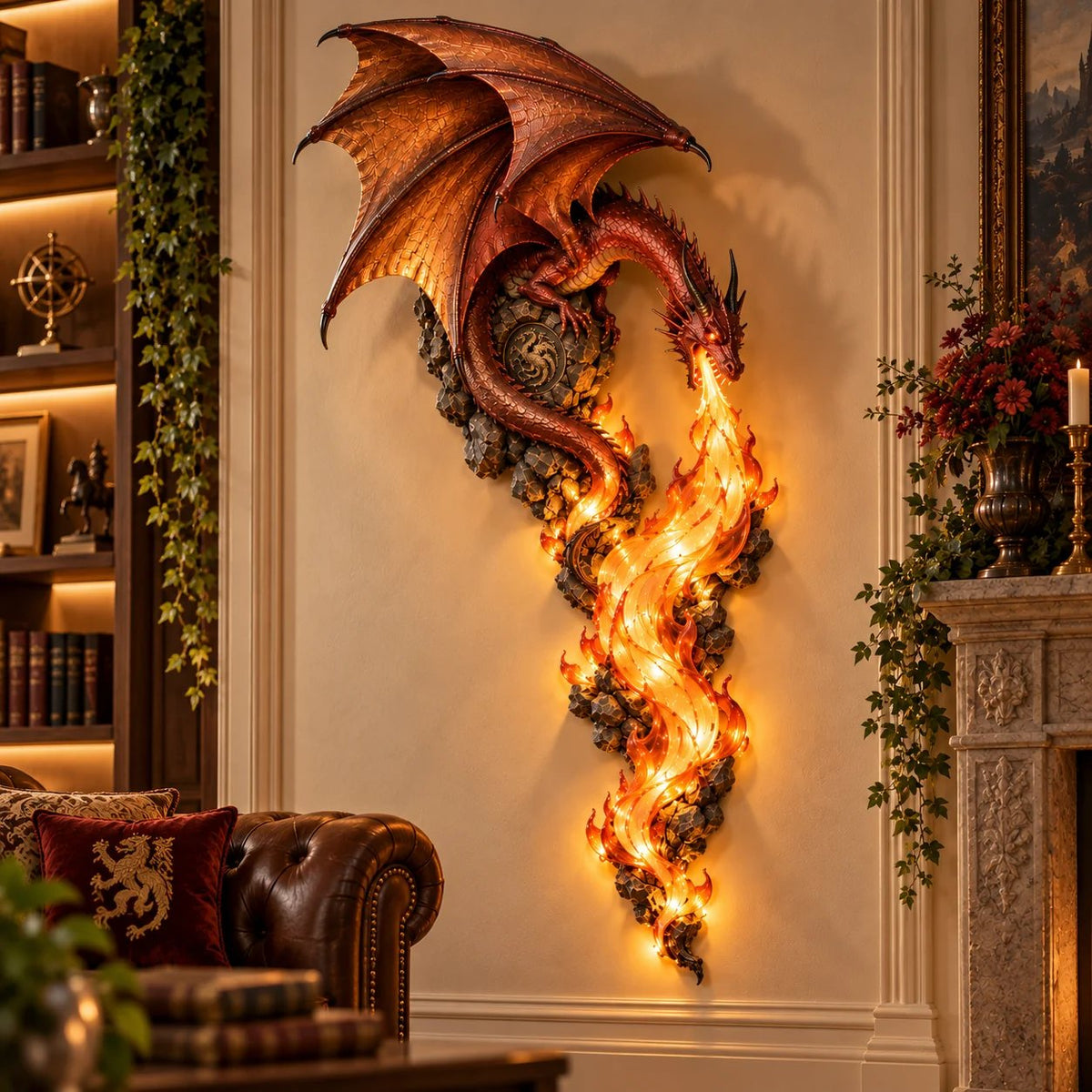 🐉 Dragonfire Guardian Wall Sconce – A Legendary Flame Awakens On Your Wall 🔥
