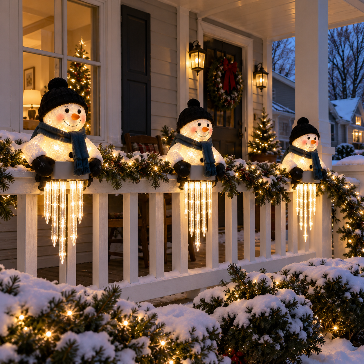 🥳2026 HOT SALE🥳 WinterGlow Snowman Icicle Light Decor☃️