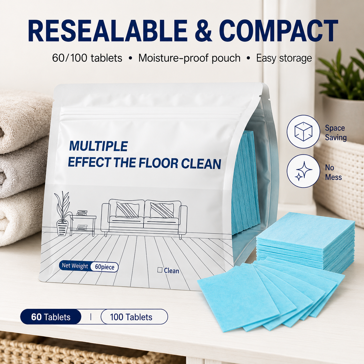 π₯ Multi-Effect Floor Cleaning Tablets | Fast Dissolving & No-Rinse Formula