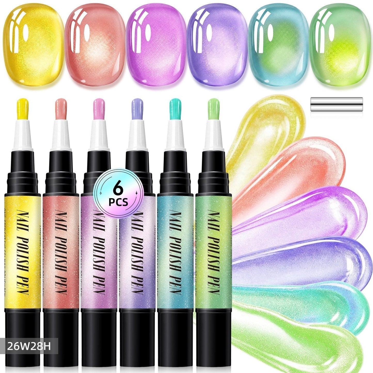 π
6PCS One-Step Gel Nail Art Pen Set β Salon Beauty at Home