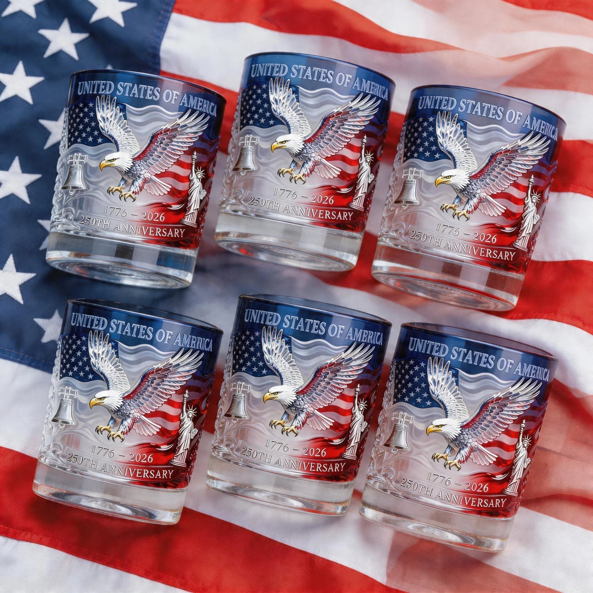 🎁Limited Edition 2026 USA 250th Anniversary Commemorative Glass – 1776-2026 Heritage Edition