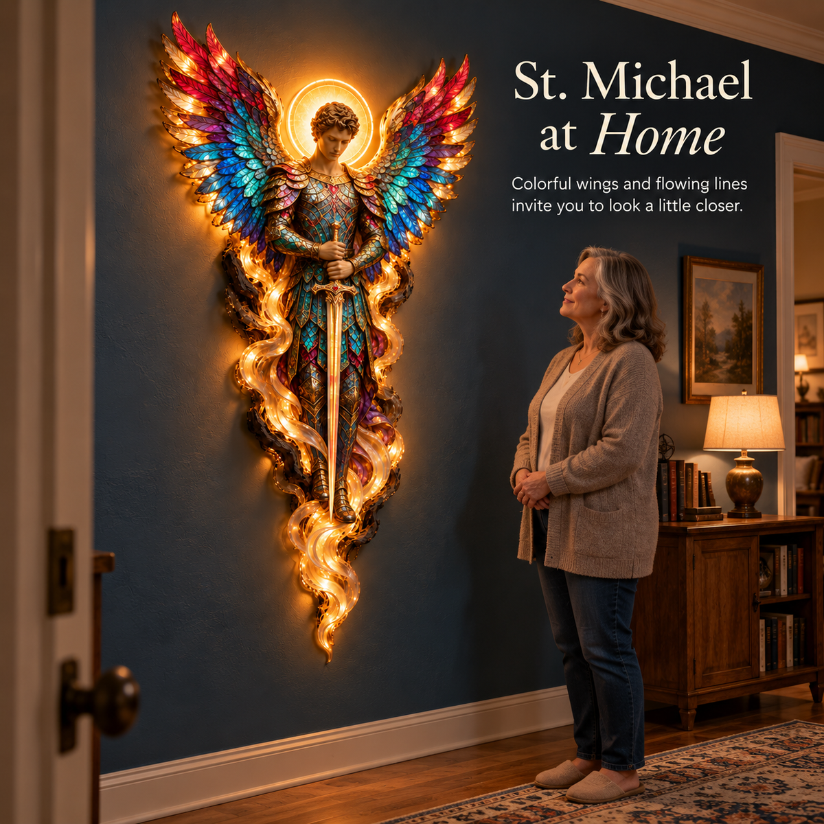 ⏰ 50% Off Sale ✝️ Heavenly Radiance™ Lighted Angel Wall Sculpture ✨
