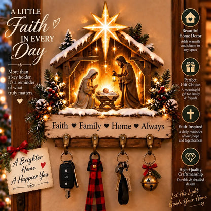 ✨Welcome Key Holder™– Lighted Christmas Entryway Wall Decor