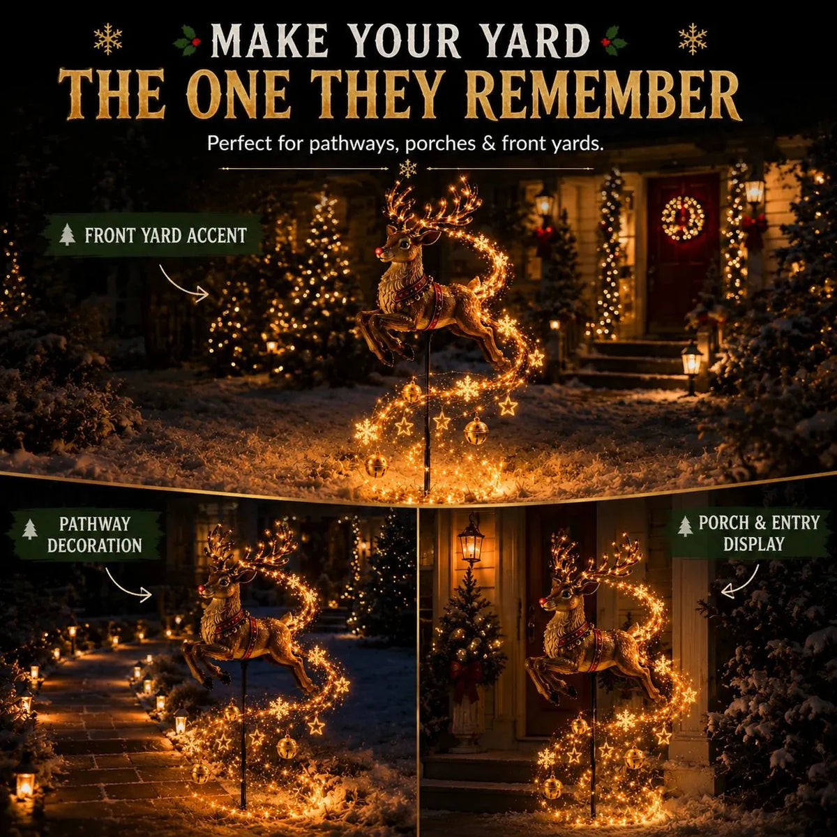 💥50% OFF🎄 Christmas Magic Garden – Solar Powered Flowing Light Collection