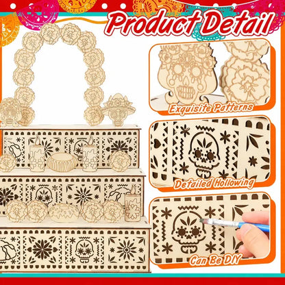 🔥🎃🏵️Day of the Dead Wooden Altar Display Set