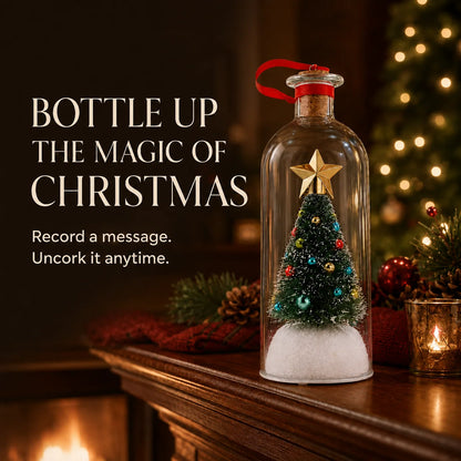 Talking Christmas Tree Ornament – Record & Replay a Voice Message, Reusable Keepsake