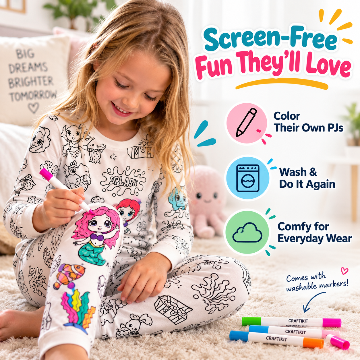 Color-Your-Own Washable Pajamas