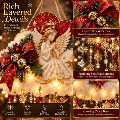 🔥✨ Angelic Christmas Snowfall Cloud – Lighted Hanging Holiday Decor☁️✨