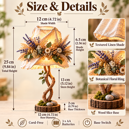 💥 50% OFF🌿 Botanical Woodland Table Lamp✨ Warm Glow & Nature-Inspired Decor