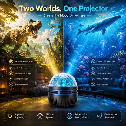 ⏰ LAST DAY 50% OFF 🦖360° Smart Holographic Starry Sky Projector (HD Smart Dynamic 5D)