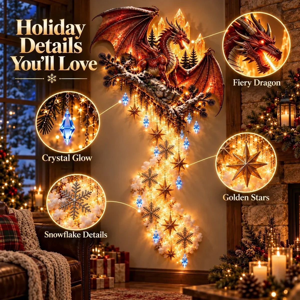✨ Enchanted Christmas Magic Trail Wall Light – A Touch of Winter Magic ✨