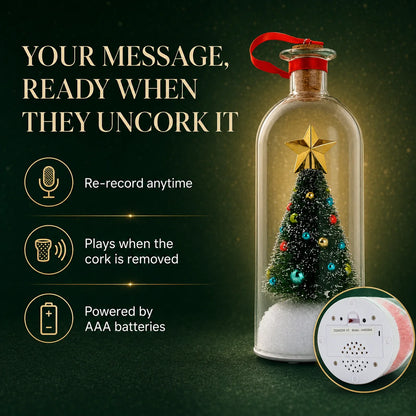 Talking Christmas Tree Ornament – Record & Replay a Voice Message, Reusable Keepsake