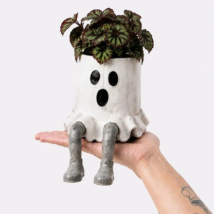 💯 49% OFF – 🎃 Halloween Hanging Leg Planter | Hand-Painted Resin Character Pot for Succulents, Shelves, Desks, Porches & Spooky Seasonal Displays 🪴