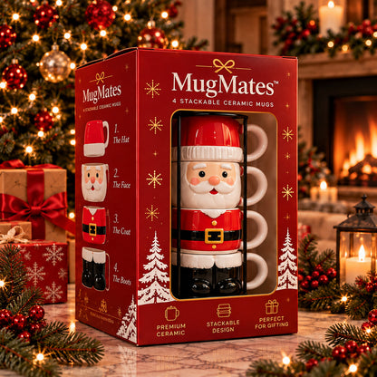 MugMates™ Christmas Mug Set — Sip & Stack