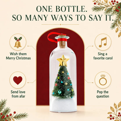 Talking Christmas Tree Ornament – Record & Replay a Voice Message, Reusable Keepsake