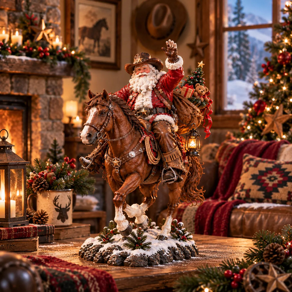 🔥Last Day 48% OFF🎄🤠 The Old West Cowboy Santa – A Homeward Christmas Keepsake