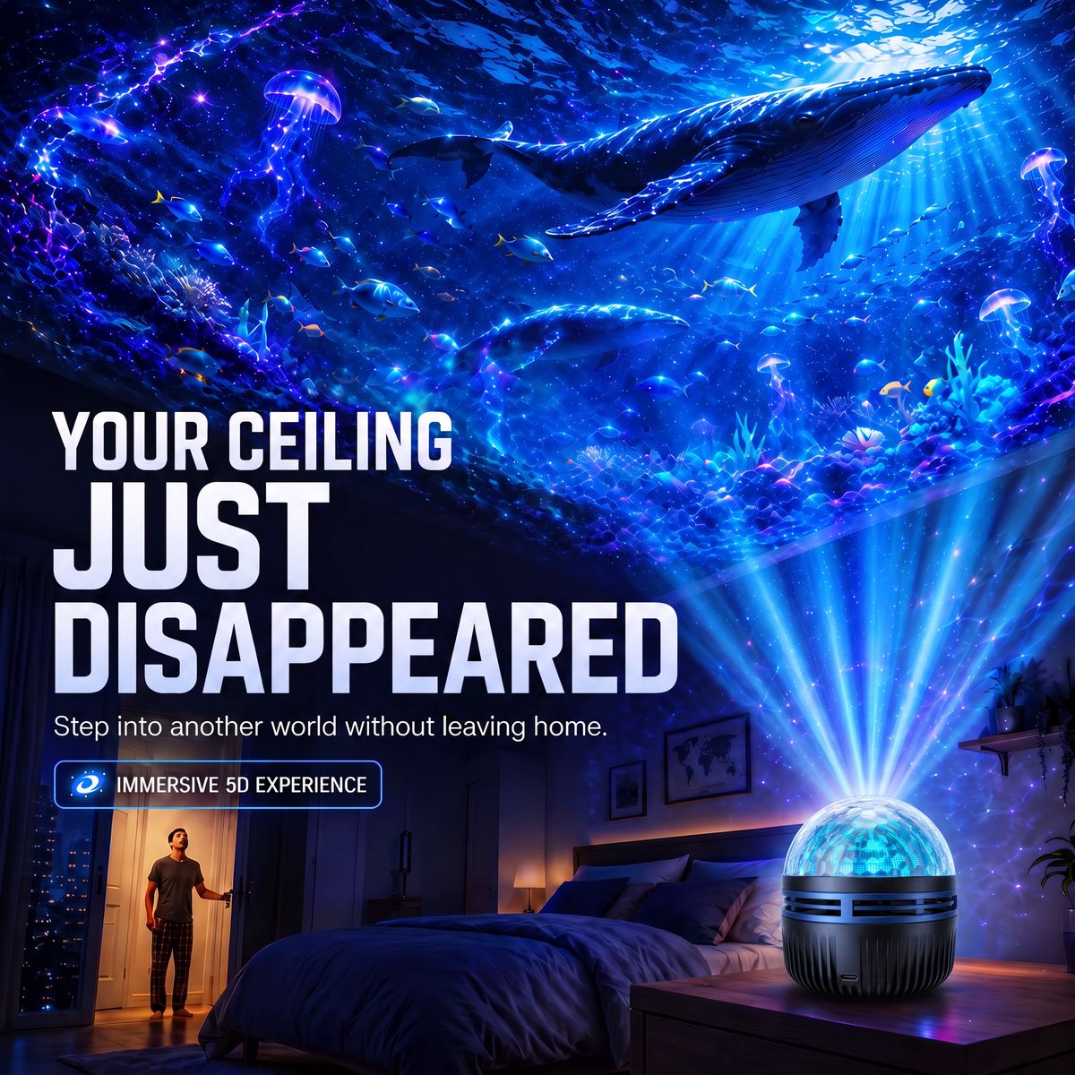 ⏳ Last day to save 50% –🎁360° Smart Holographic Starry Sky Projector (HD Smart Dynamic 5D)