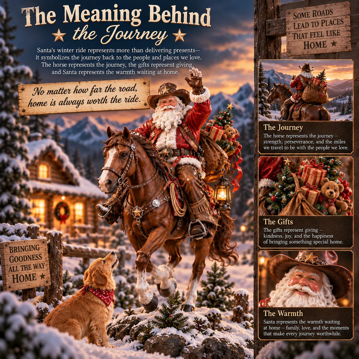 🔥Last Day 48% OFF🎄🤠 The Old West Cowboy Santa – A Homeward Christmas Keepsake