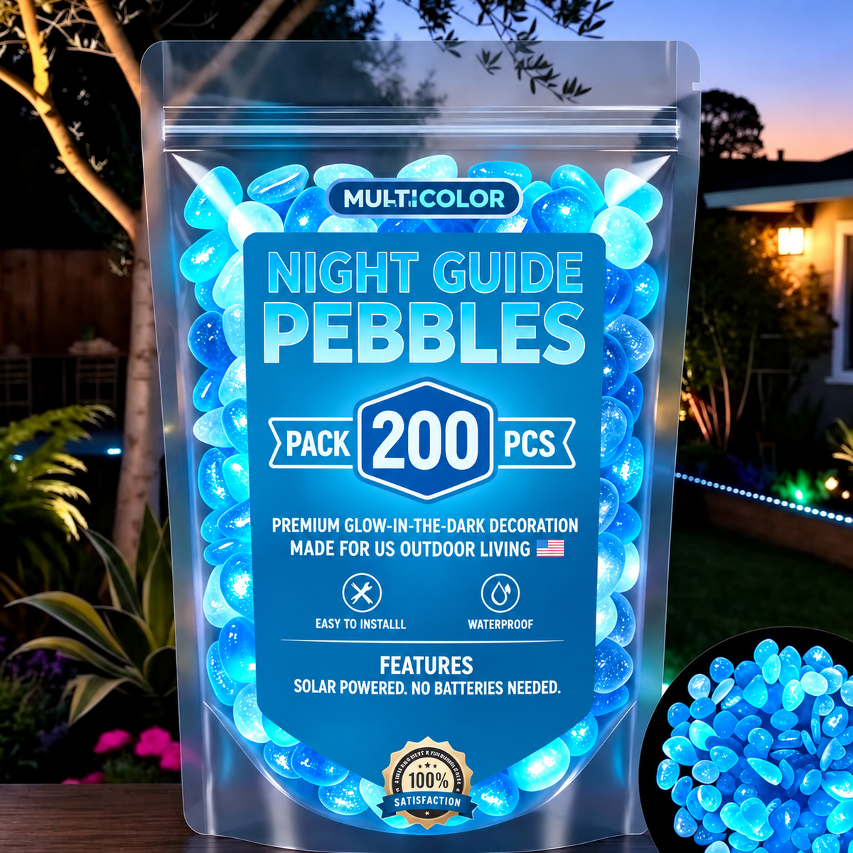 💥LAST DAY SALE 50%OFF💥🌈Colorful Glow-in-the-Dark Garden Stones