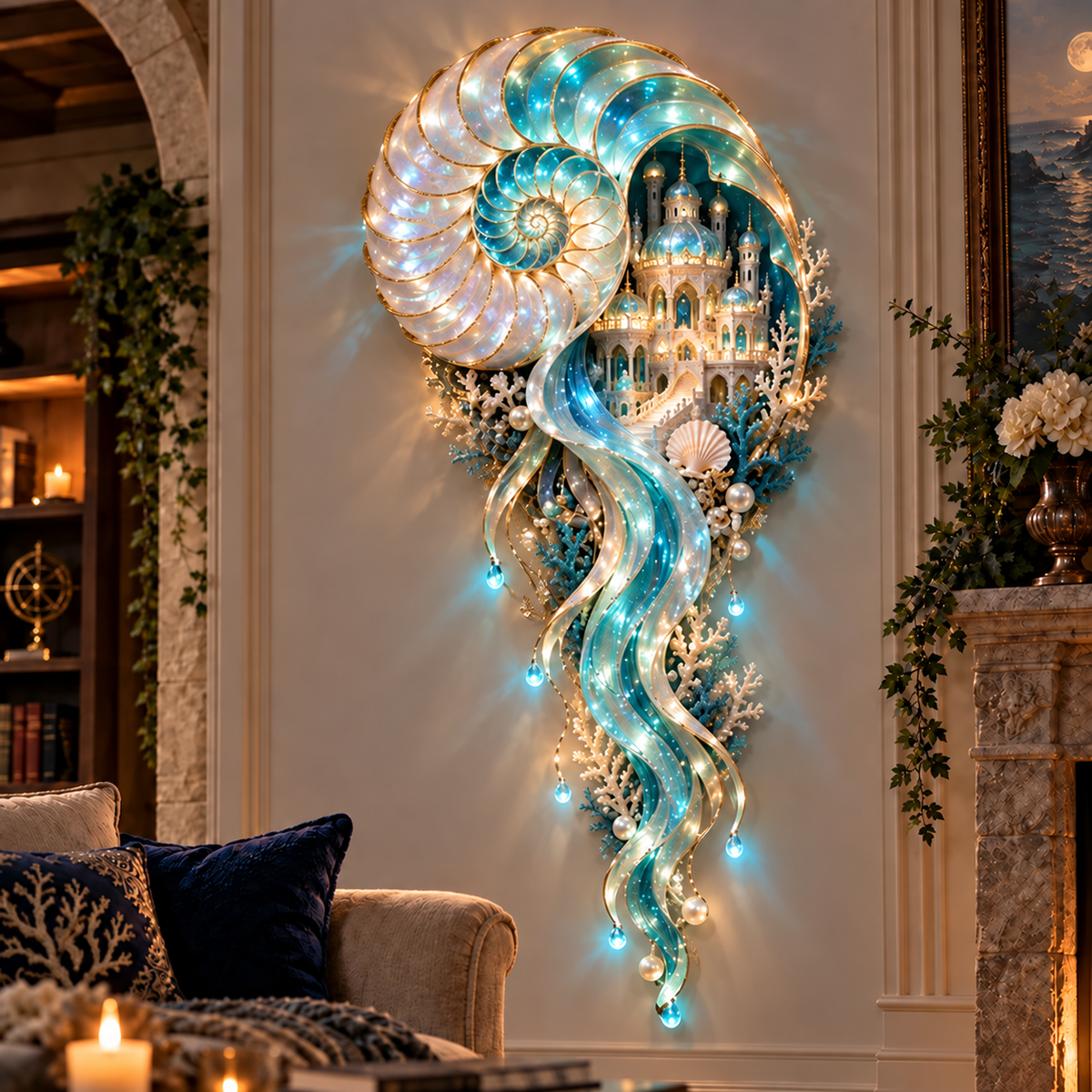 ⏰Limited 49% OFF - 🌊✨ Enchanted Ocean Legends™ Lighted Wall Décor Collection 🐋🧜‍♀️