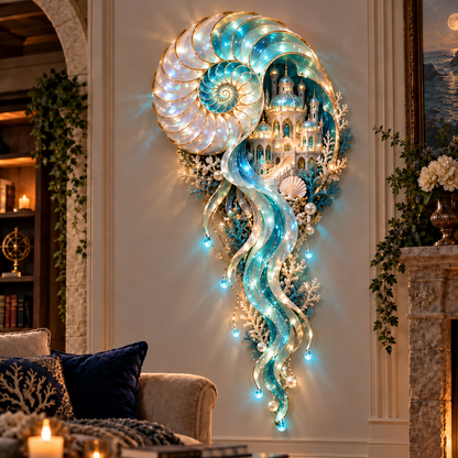 ⏰Limited 49% OFF - 🌊✨ Enchanted Ocean Legends™ Lighted Wall Décor Collection 🐋🧜‍♀️