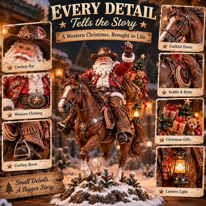 🔥Last Day 50% Off🎄 Home for Christmas Cowboy Santa – Rustic Western Holiday Memory Keepsake