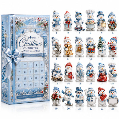 🎄✨ 24-Day Christmas Countdown Advent Calendar – Snowman Christmas Series