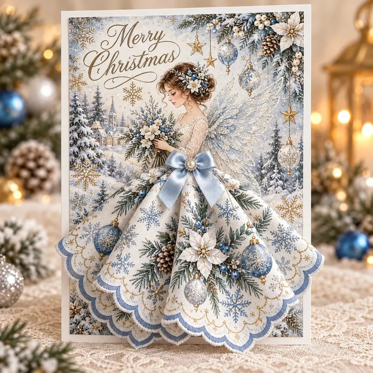 ⏳ Last Day 49% OFF – 👼 3D Christmas Angel Pop-Up Greeting Card | Meaningful Holiday Keepsake with Envelope & Space for Your Personal Message 🎄
