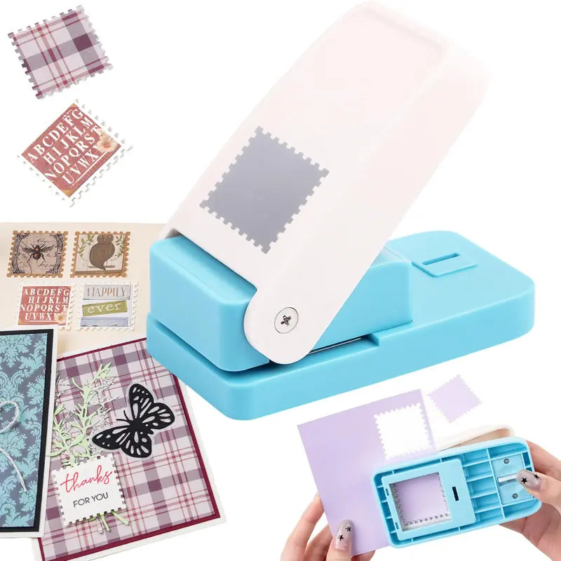 ✨Postage Stamp Paper Punch – Create Perfect Vintage-Style Edges for Scrapbooks, Cards & DIY Crafts