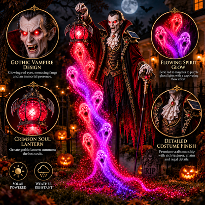 🎁 Today Only: 50% OFF 🎁🧛 Vampire Lord Crimson Soul Solar Garden Light
