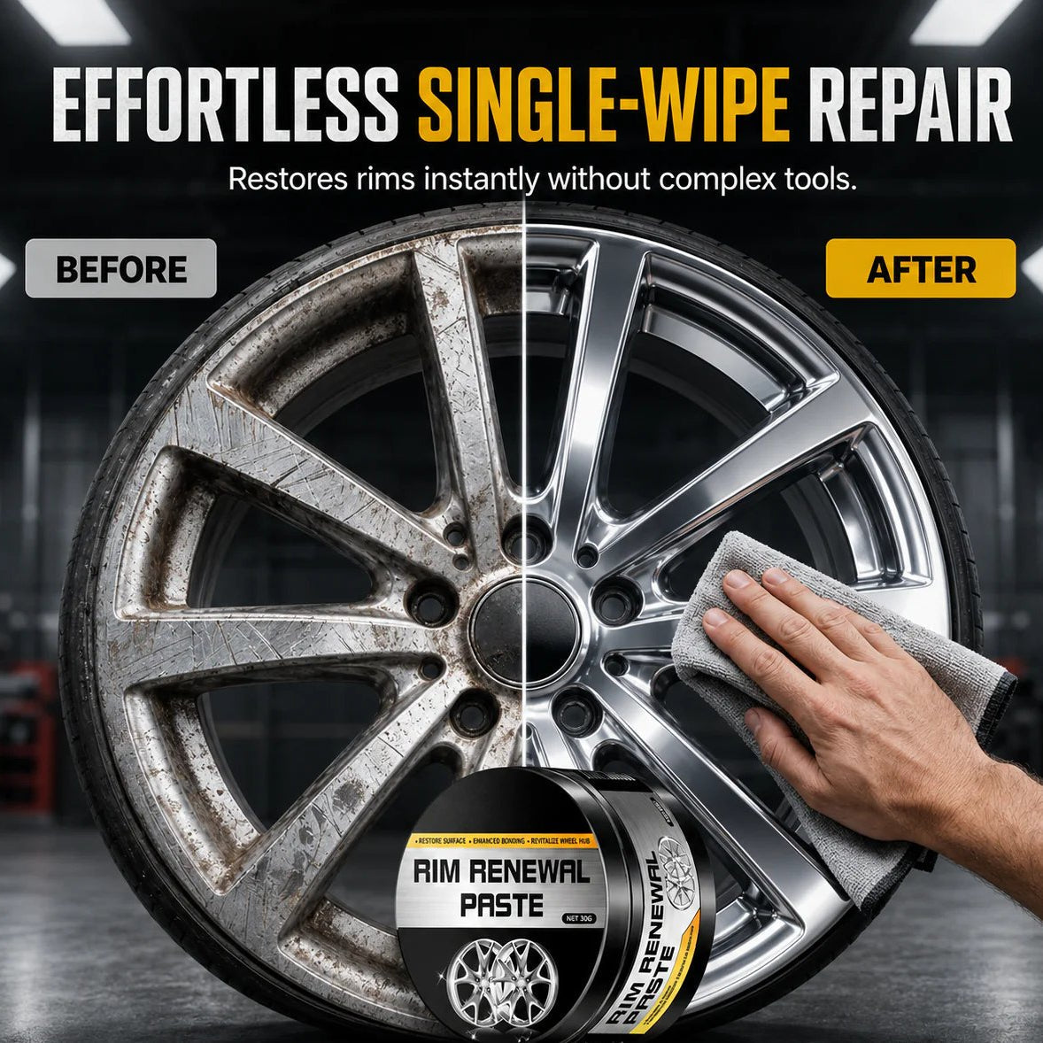🥳2026 HOT SALE🥳💞50K+ SOLD!✨All‑in‑One Wheel Restoration Paste