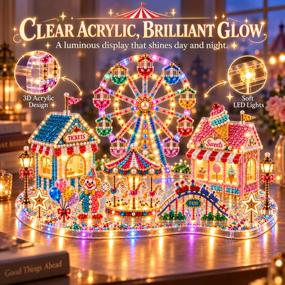 🎡 3D Carnival DIY Crystal Art Kit – Build Your Own Mini Amusement Park