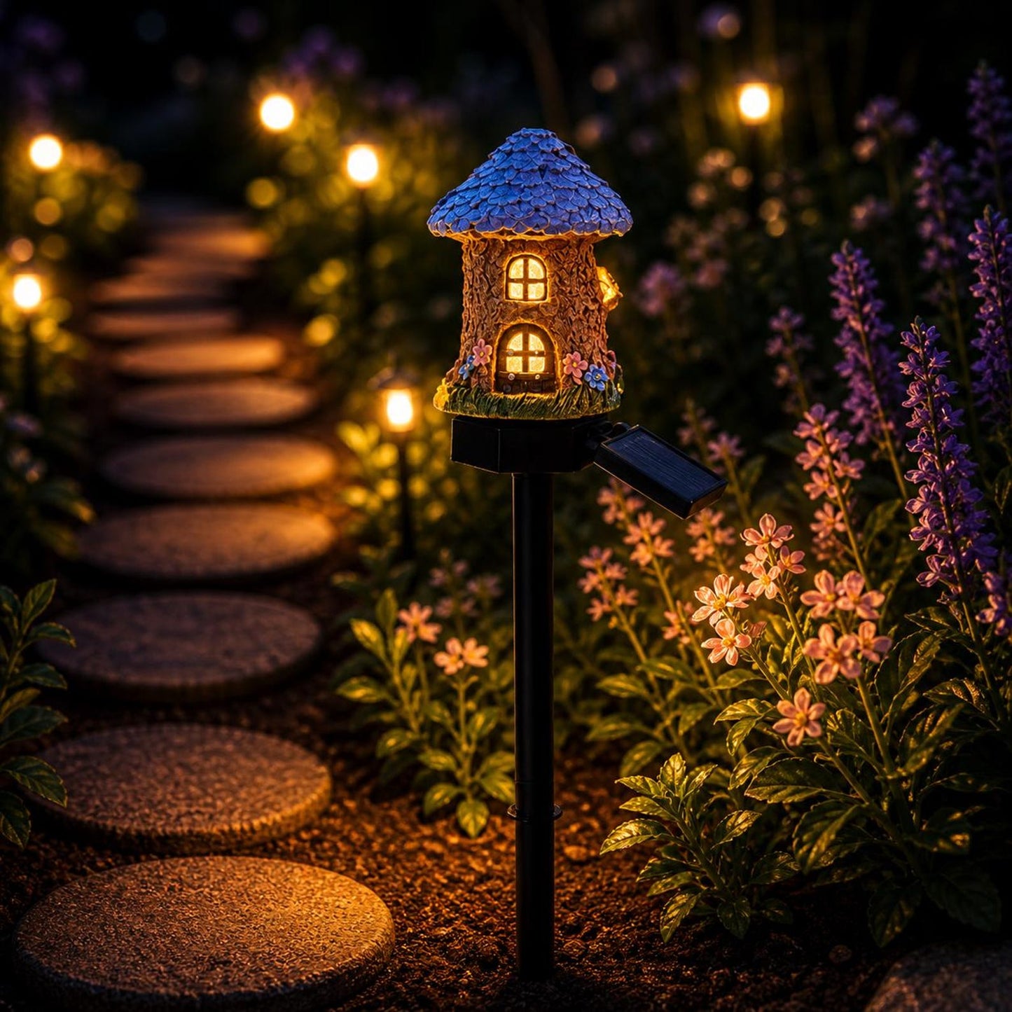 🔥Last Day 52% OFF🍄Solar Fairy-Tale Mushroom Cottage Garden Light💡