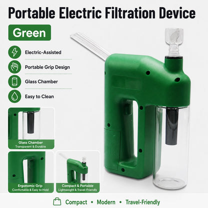⚡ LAST DAY 49% OFF – Portable Handheld Electric Filtration Device | Compact Glass Chamber Design with Electric-Assisted Operation & 6 Color Options ✨
