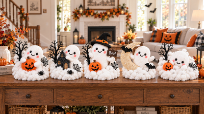 👻✨ Glowing Ghost Stairway Decor – Spooky Halloween Railing Lights