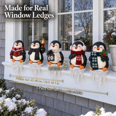 🎁Last Day 49% OFF🎄Lighted Penguin Icicle Window Ledge Set