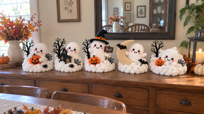 👻✨ Glowing Ghost Stairway Decor – Spooky Halloween Railing Lights
