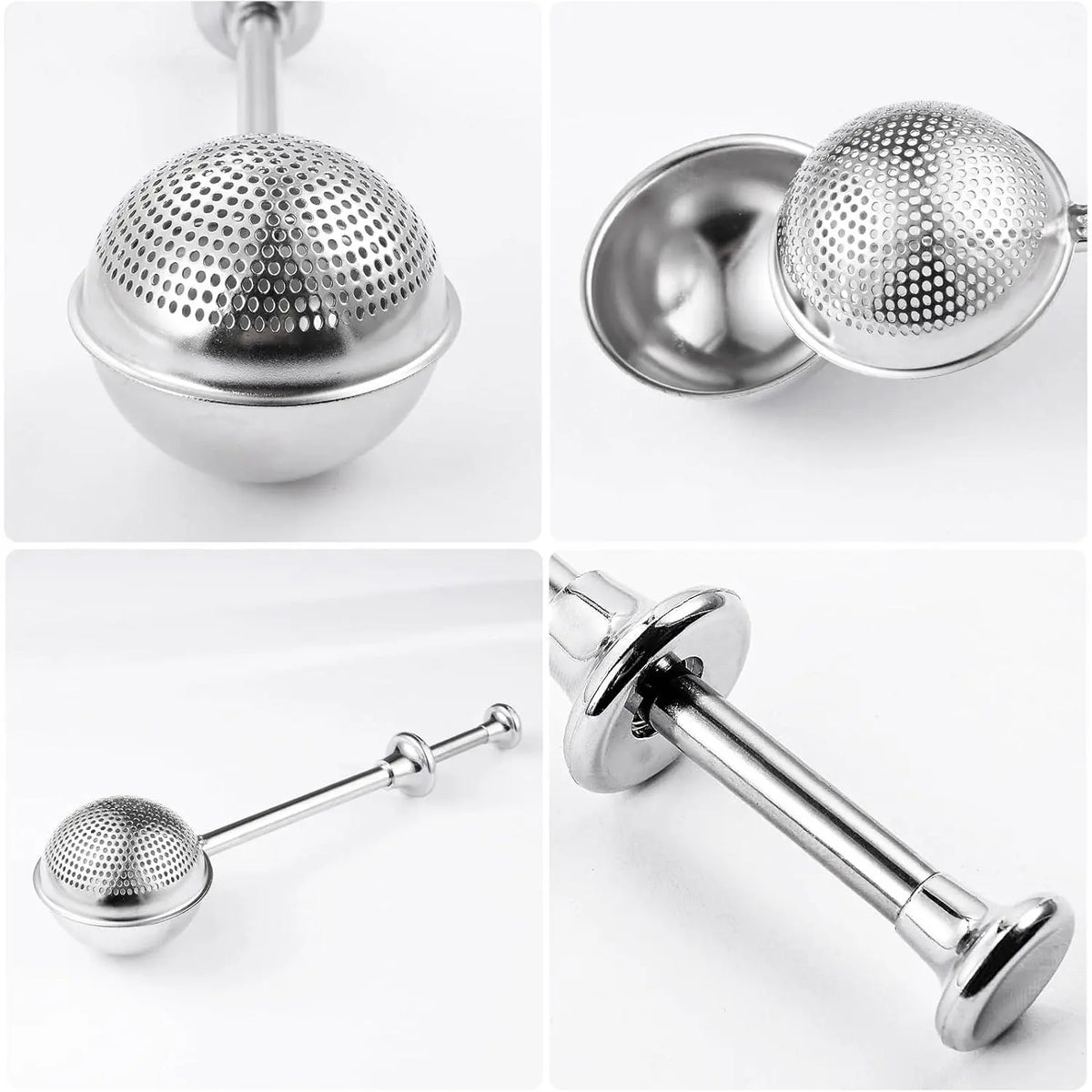 🥖 Stainless Steel Trigger Flour Duster – Scoop, Squeeze & Dust