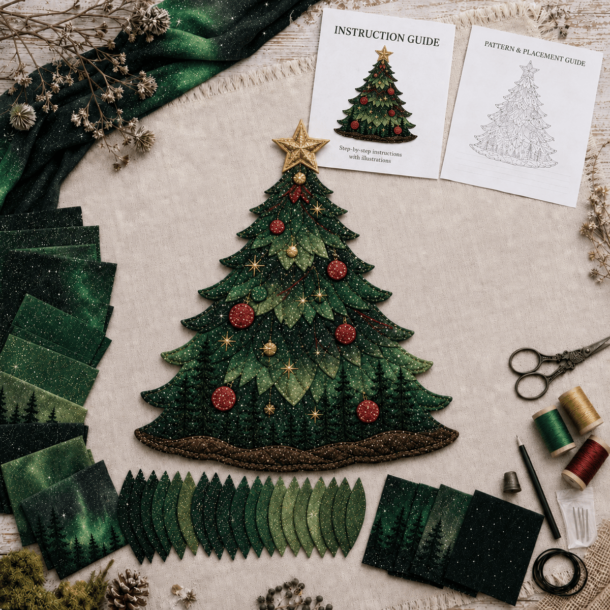🔥Limited Time 50% OFF - 🧵 Christmas Fabric Art Door Hanging Craft Kit