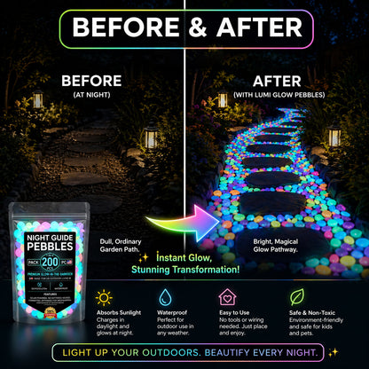 🔥LAST DAY SALE 49% OFF🔥🌈Colorful Glow-in-the-Dark Garden Stones