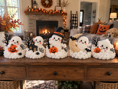 👻✨ Glowing Ghost Stairway Decor – Spooky Halloween Railing Lights