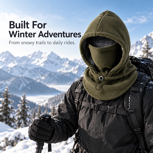 45% OFF🥶 Fleece Balaclava Hood – Full Face & Neck Winter Protection for Outdoor Adventures