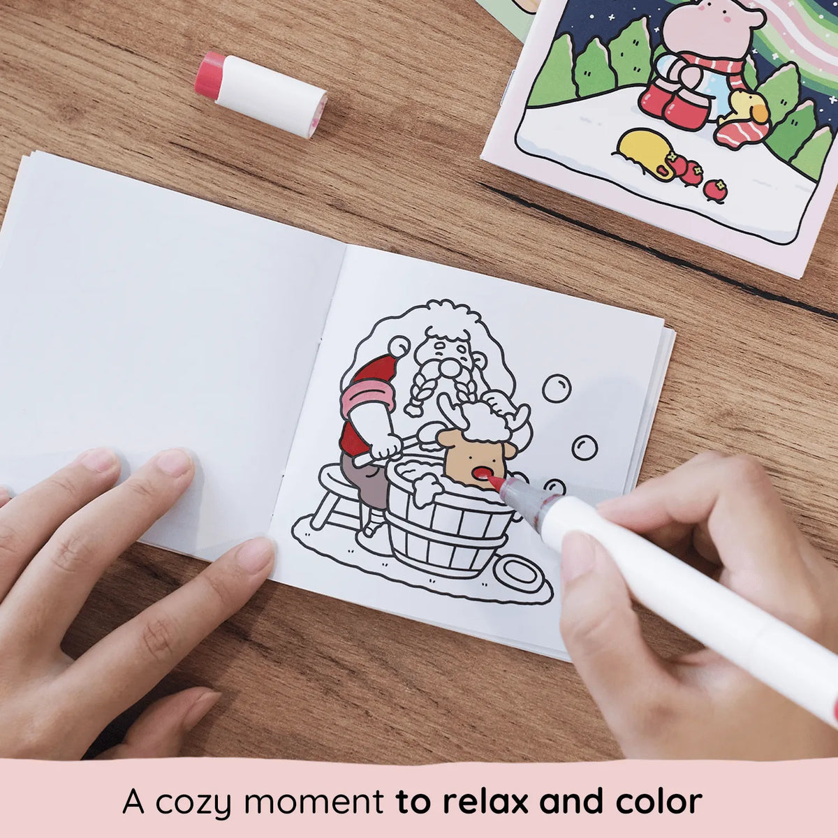 🎄LAST DAY 50% OFF - 🎁🎨 24-Day Christmas Countdown Mystery Box mini Coloring Book Set