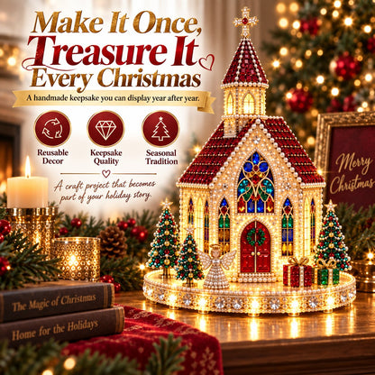 💯🔥Sparkling Christmas Church DIY Gem Art Kit
