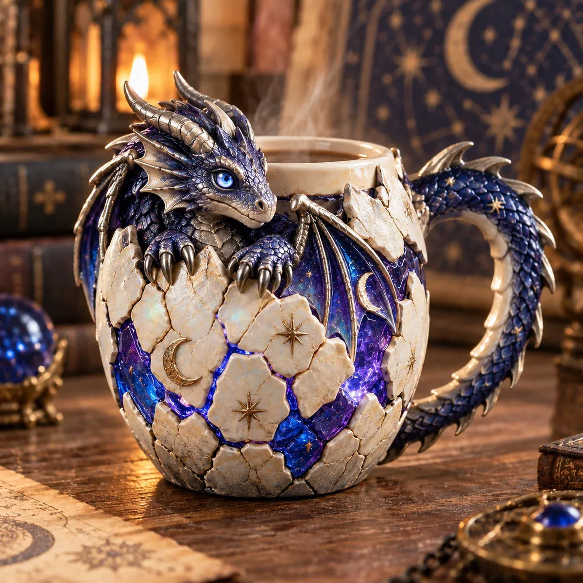 🐉✨ Dragonbound Realms™ 3D Dragon Mug Collection – 6 Fantasy Designs with Sculpted Dragon Details ☕