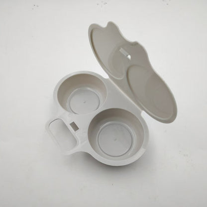 🥚🍳2-Egg Microwave Poacher -Easy Dual-Cavity BreakfastCooker 🍳
