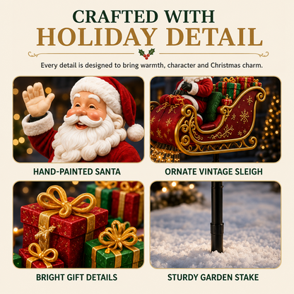 🎄🎅✨ 2026 New Santa’s Flying Sleigh Gift Cascade – Solar Christmas Garden Light