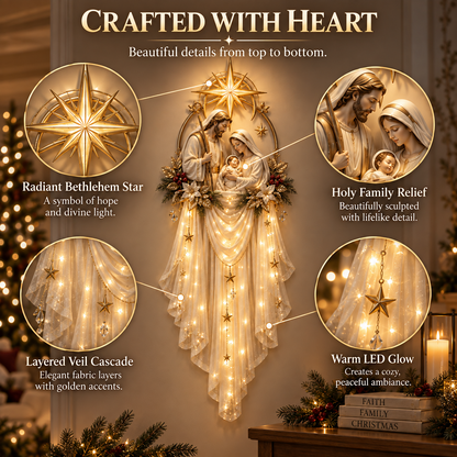 🎁 Holy Family Star Veil™ – Meaningful Christmas Wall Decor
