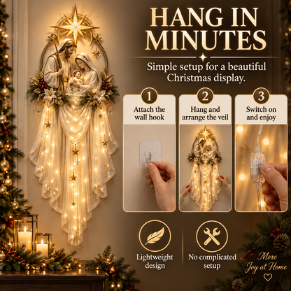🎁 Holy Family Star Veil™ – Meaningful Christmas Wall Decor